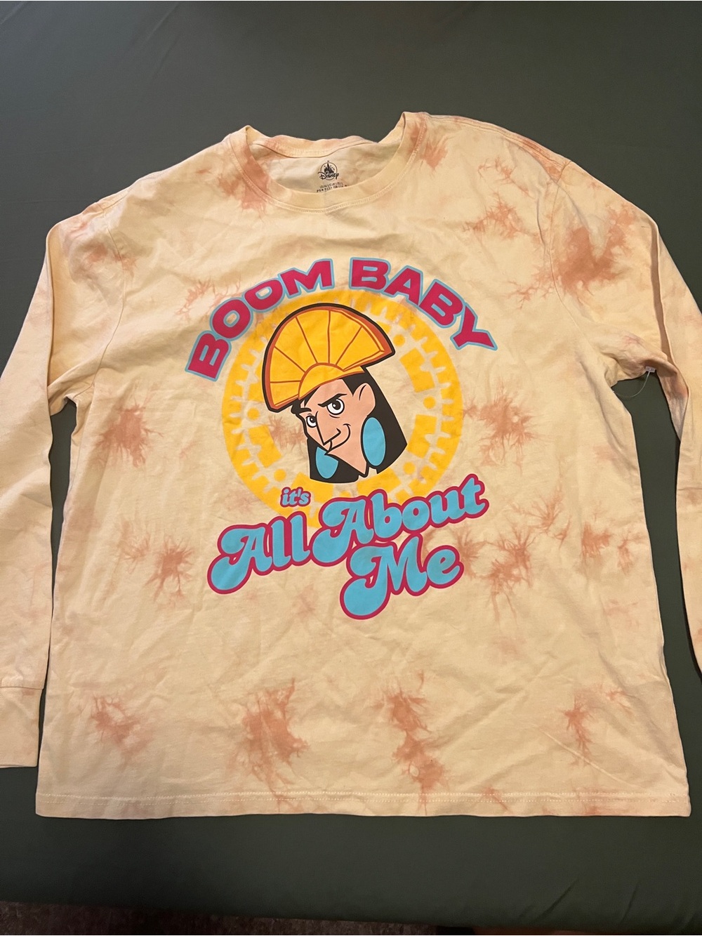 Tie-Dye Long-Sleeve Tee with Kuzco Graphic